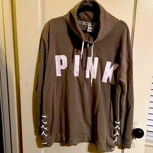 Pink long sleeve cowl neck tunic